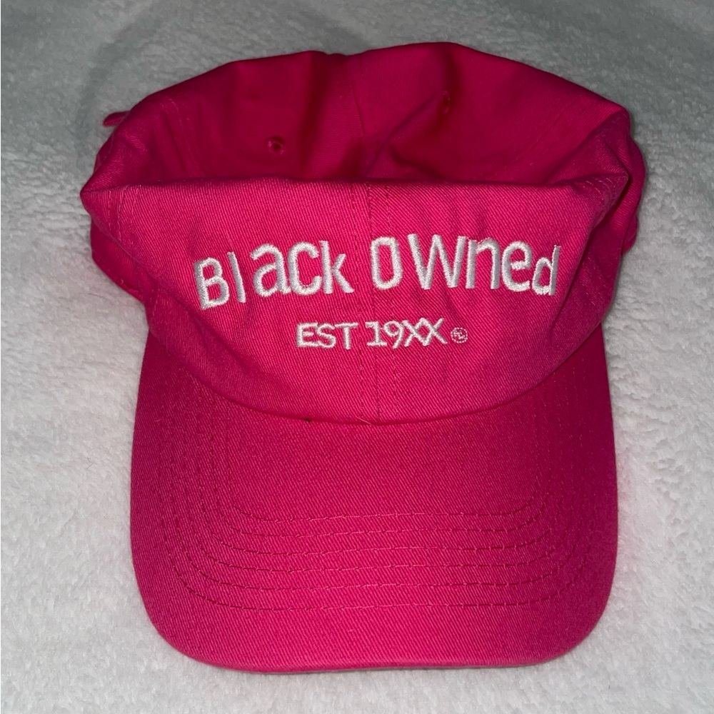 Blue and White “black owned” cap
